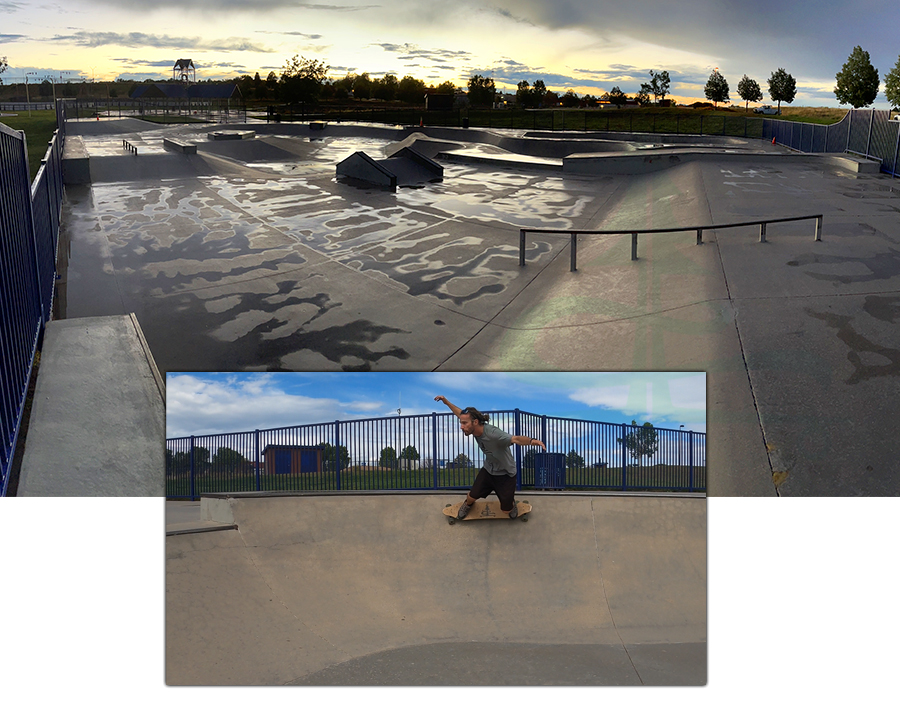 longboarding the aurora skatepark in colorado