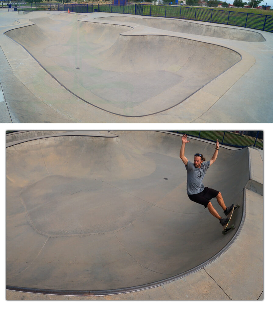 longboarding the snake run at wheel park skatepark