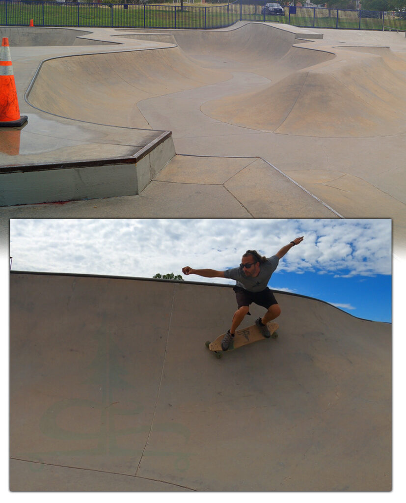 longboarding wheel park skatepark in aurora