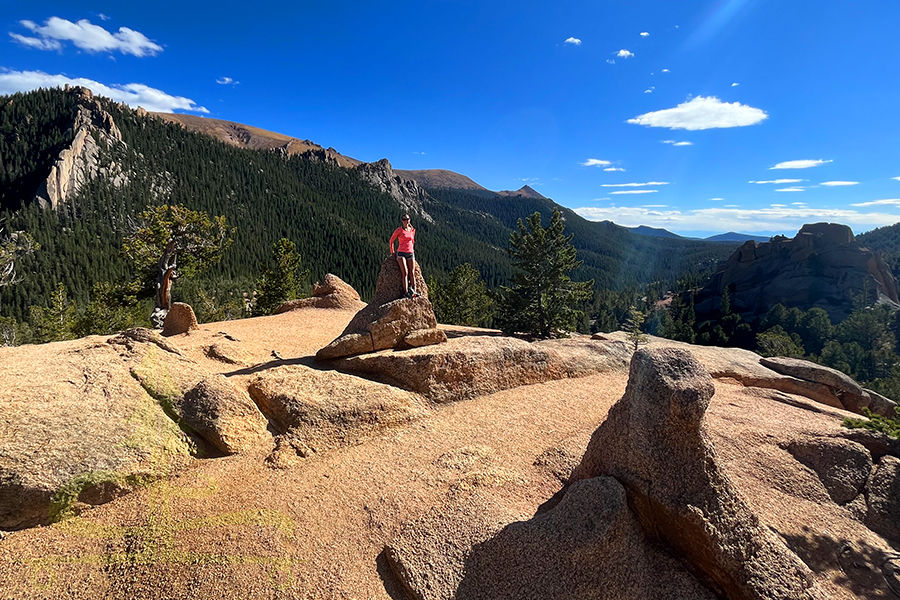 cool rock formations while hiking crags trail