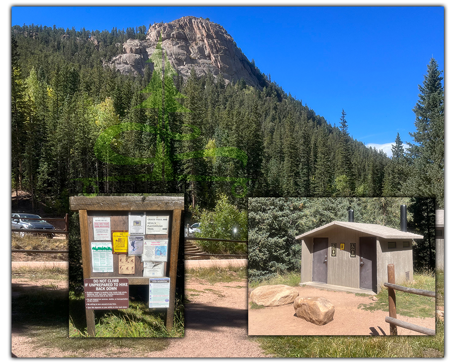 parking area and trailhead in pikes national forest
