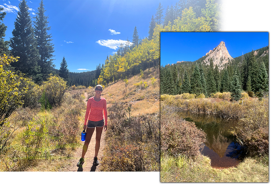 fall colors while hiking crags trail 