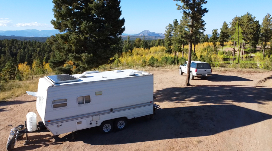 camping near divide colorado among the trees