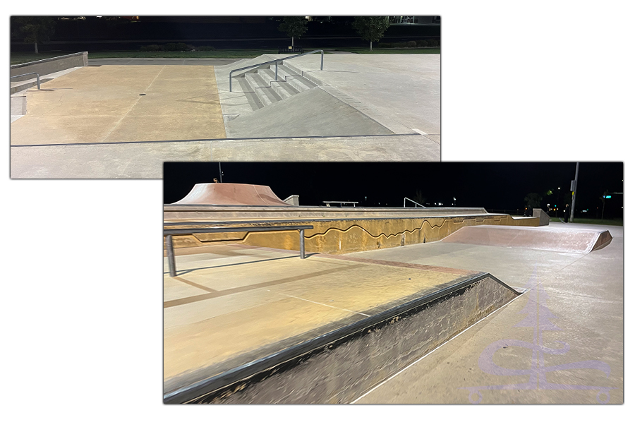 street obstacles at railbender skatepark