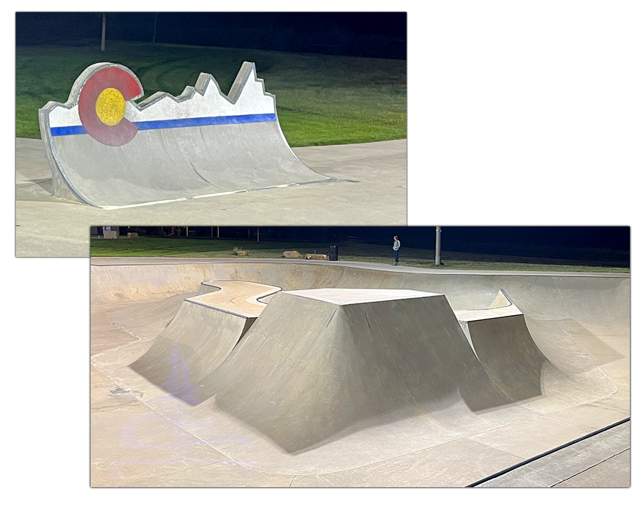 colorado themed quarter pipe feature