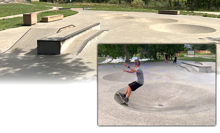 longboarding the unique crater skatepark feature