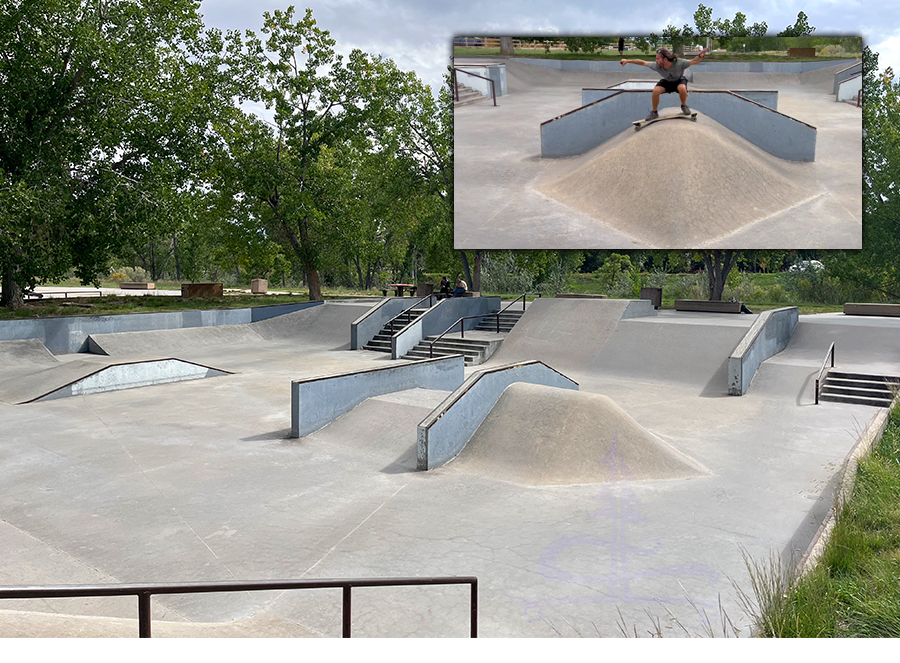 longboarding the street section in centennial