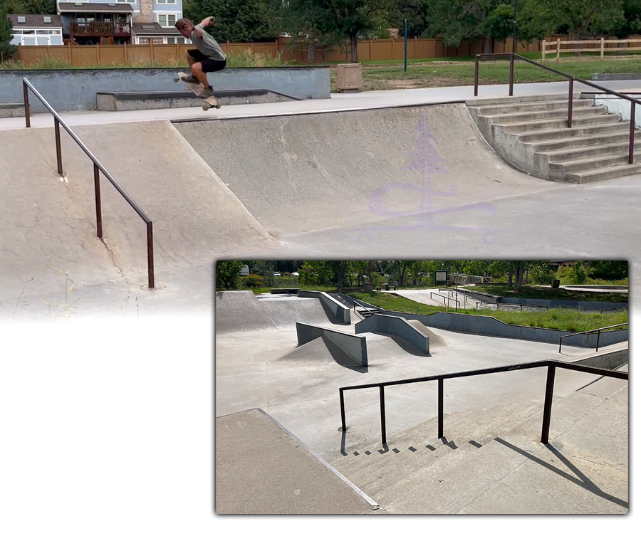 street section at trails skatepark in centennial