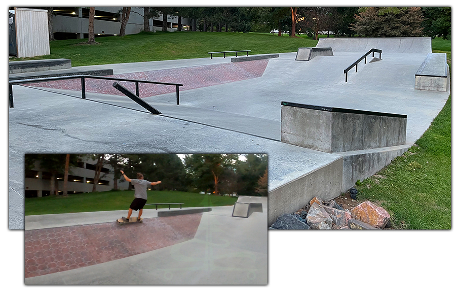 street section at the skatepark in greenwood village colorado