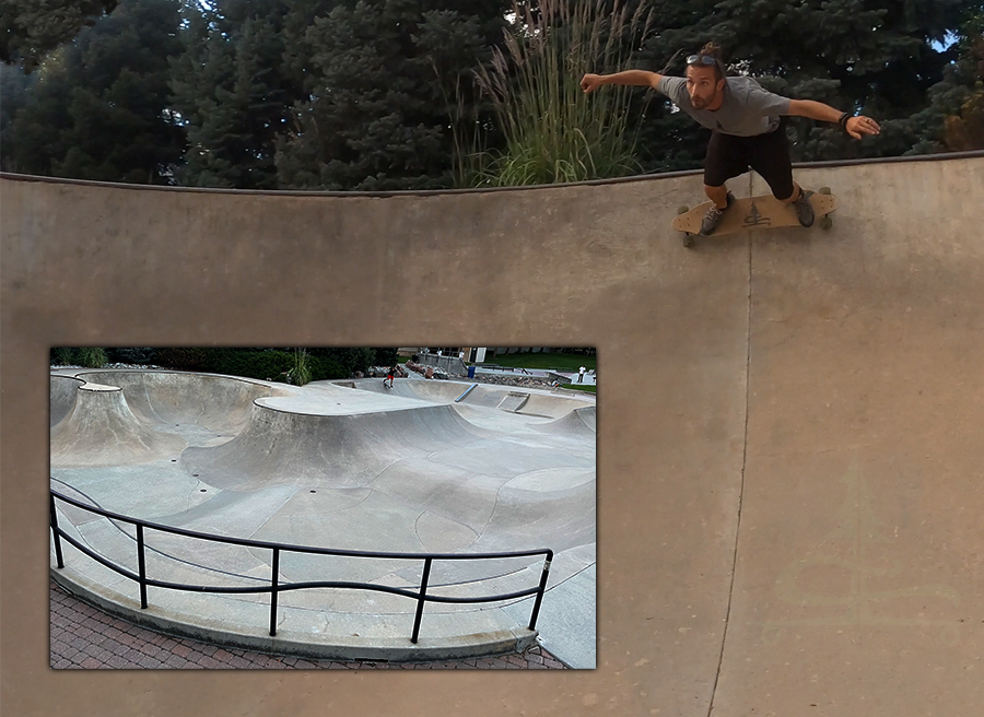 longboarding the large bowl at william mckinley carson skatepark