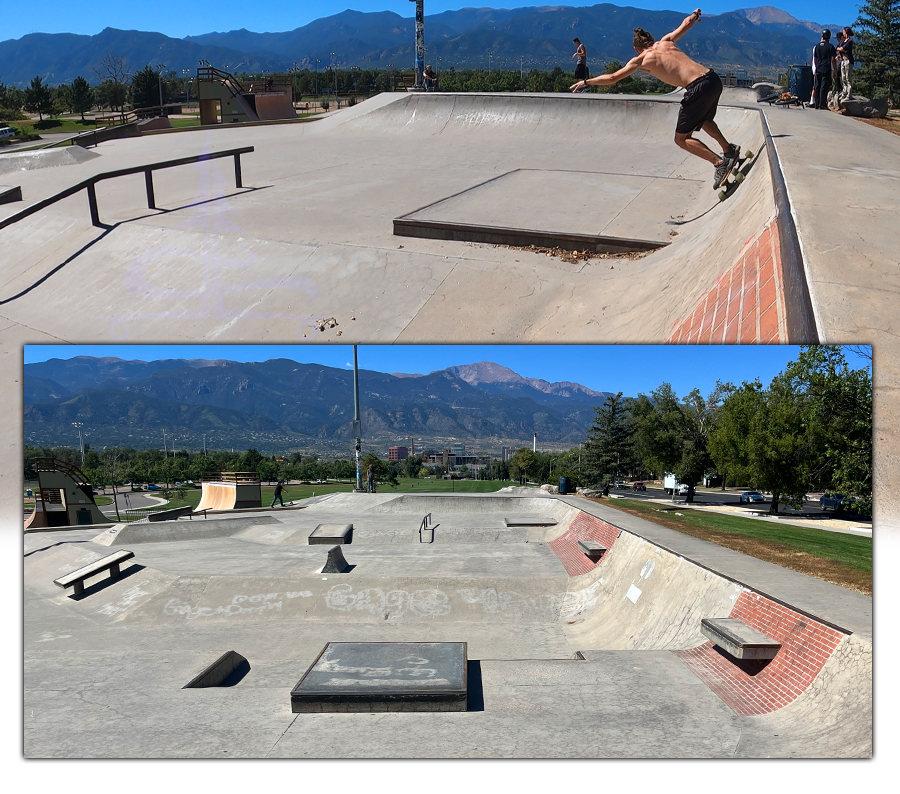 street section of memorial skatepark