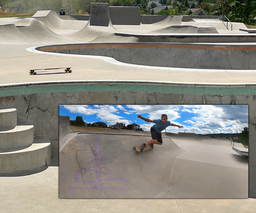 longboarding roxborough skatepark in littleton