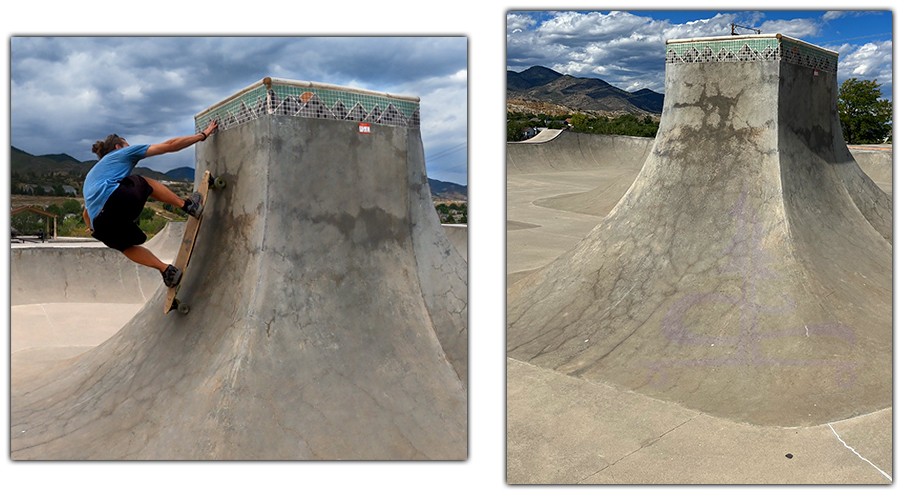 unique wall feature at littleton skatepark