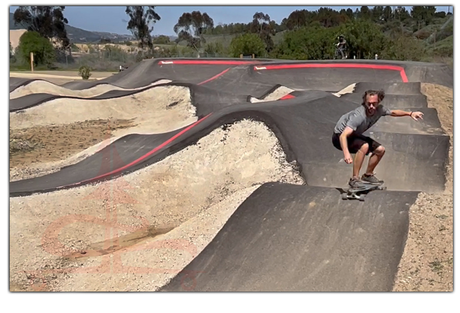 longboarding deleo pump track in corona