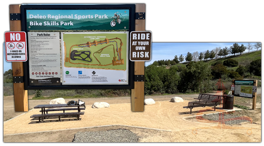 benches and park rules for deleo bike skills park 