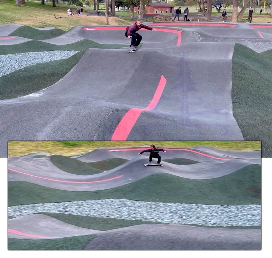 longboarding the inglewood pump track