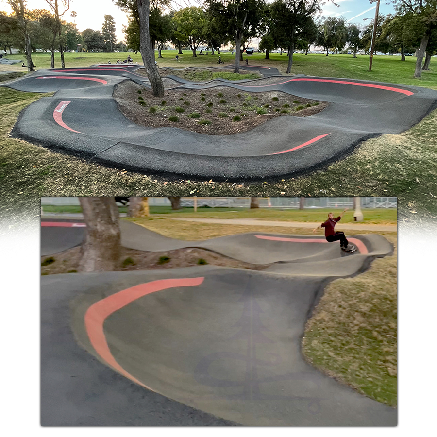 longboarding the pump track in inglewood