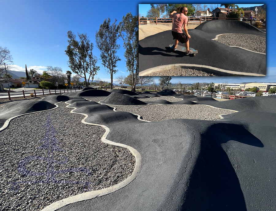 unique pump track layout at serenity park