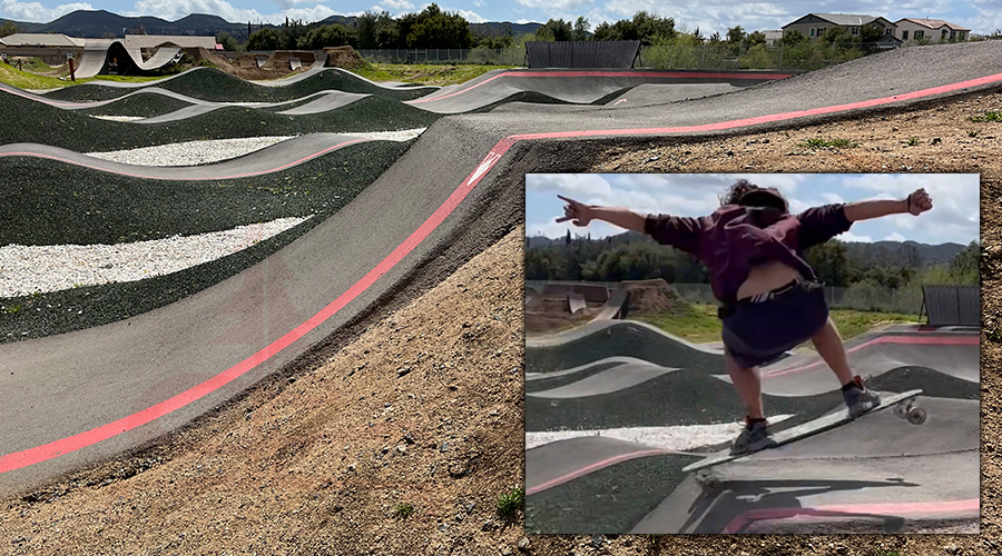 sharp transition at the gale webb pump track