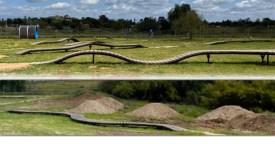 small bike park features at gale webb bike park