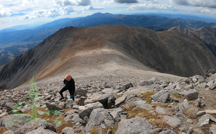 hiking to mount shavano peak