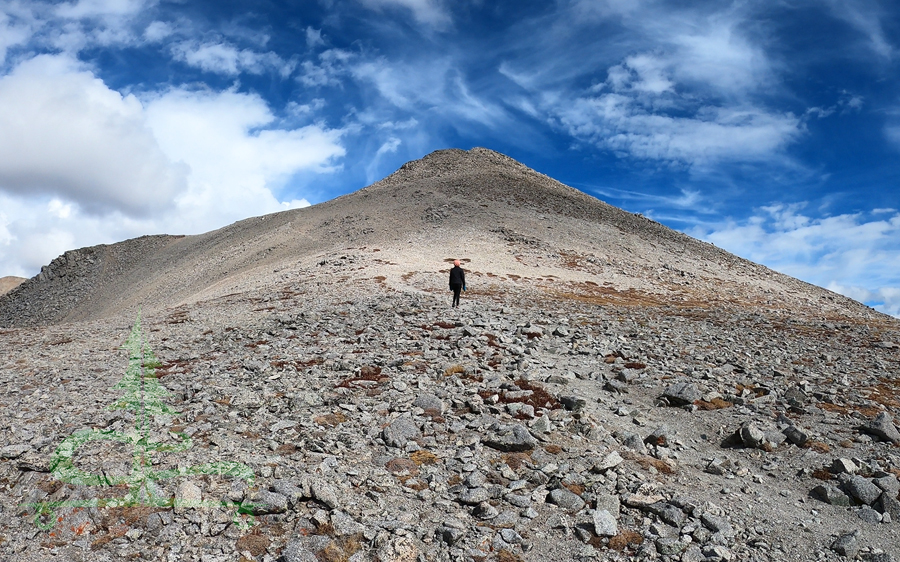 exposed section of the hiking mount shavano trail 