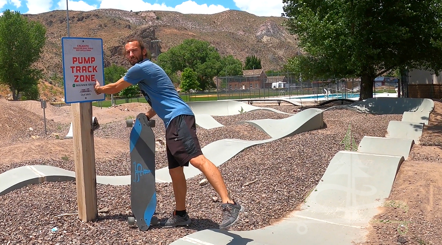 pump track zone sign