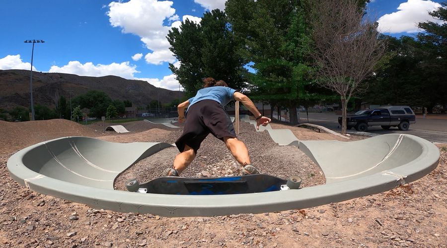 getting the grind on longboard