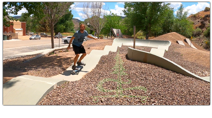 small and narrow pump track in nevada