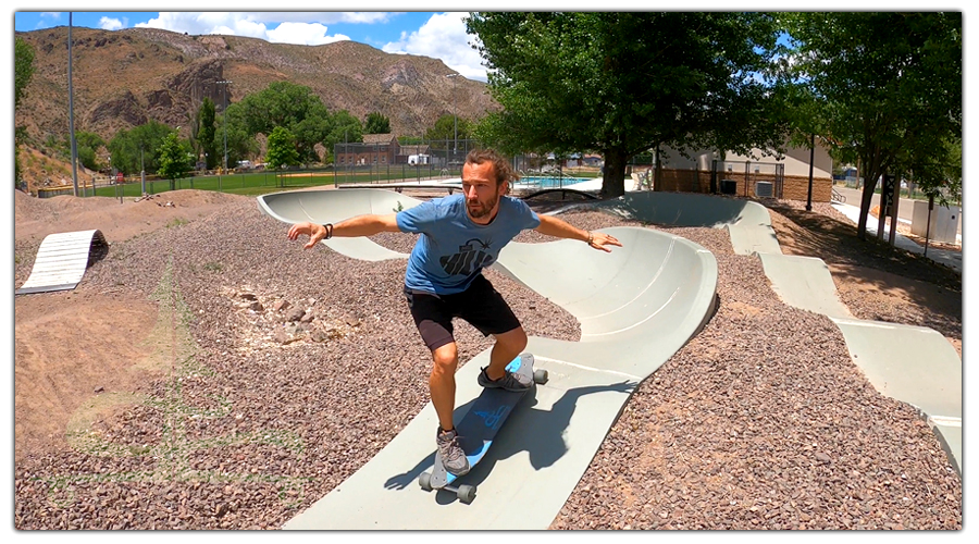longboarding the caliente pump track