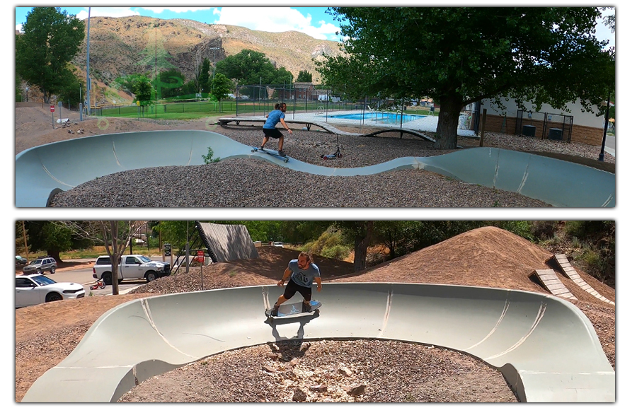 banked turns at the caliente pump track