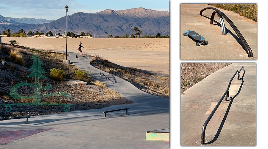 rails at the skatepark in las vegas
